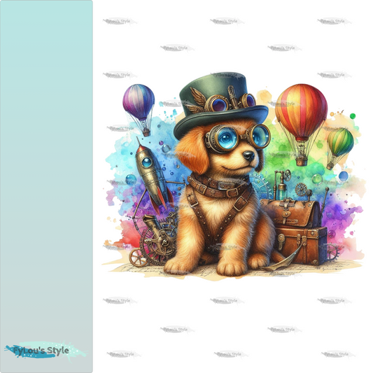Bügelbild Steampunk Hund #7 Fylou's Style