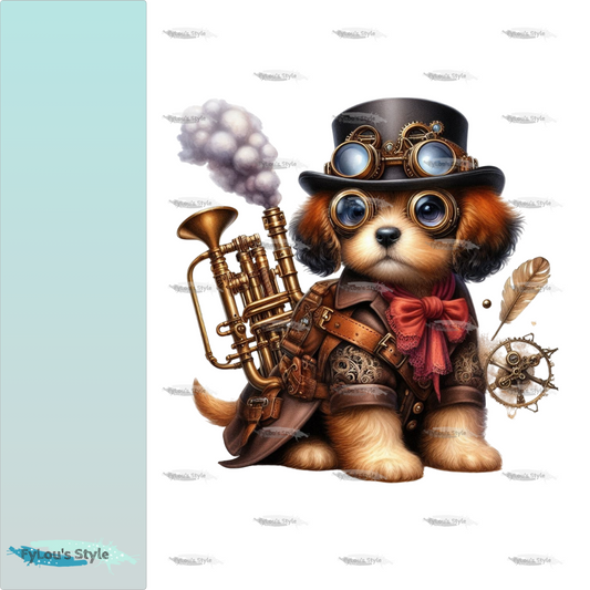 Bügelbild Steampunk Hund #8 Fylou's Style