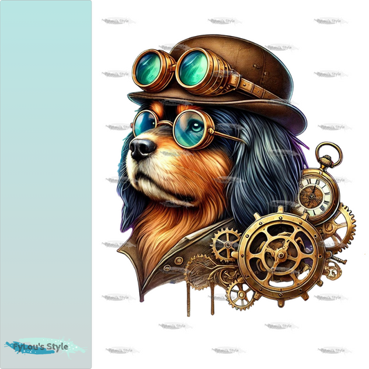 Bügelbild Steampunk Hund #9 Fylou's Style