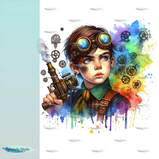 Bügelbild Steampunk Junge #4 Fylou's Style