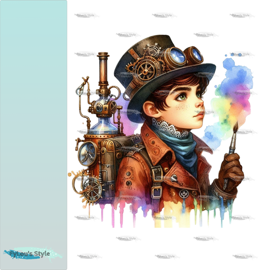 Bügelbild Steampunk Junge #5 Fylou's Style