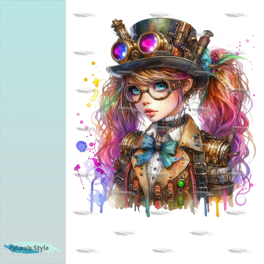 Bügelbild Steampunk Lady #1 Fylou's Style