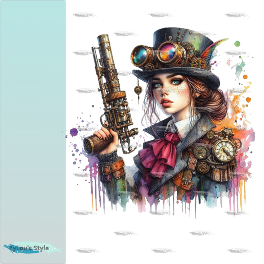 Bügelbild Steampunk Lady #3 Fylou's Style