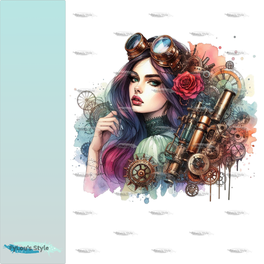 Bügelbild Steampunk Lady #4 Fylou's Style