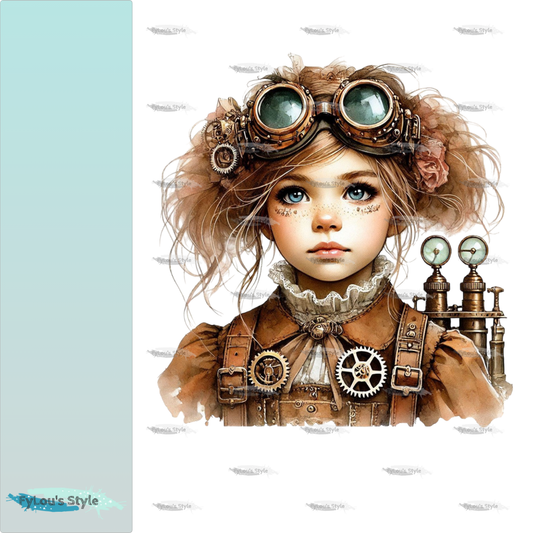Bügelbild Steampunk Mädchen #1 Fylou's Style