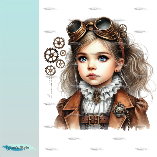 Bügelbild Steampunk Mädchen #2 Fylou's Style