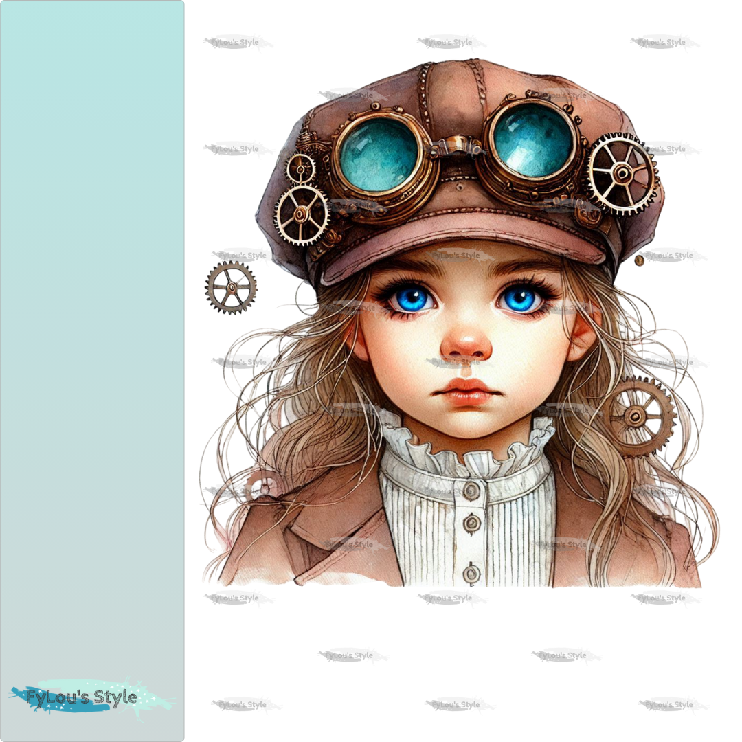 Bügelbild Steampunk Mädchen #3 Fylou's Style