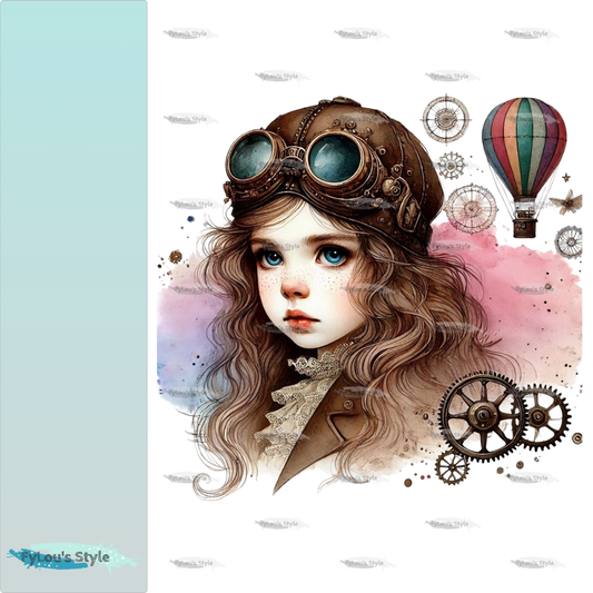 Bügelbild Steampunk Mädchen #4 Fylou's Style