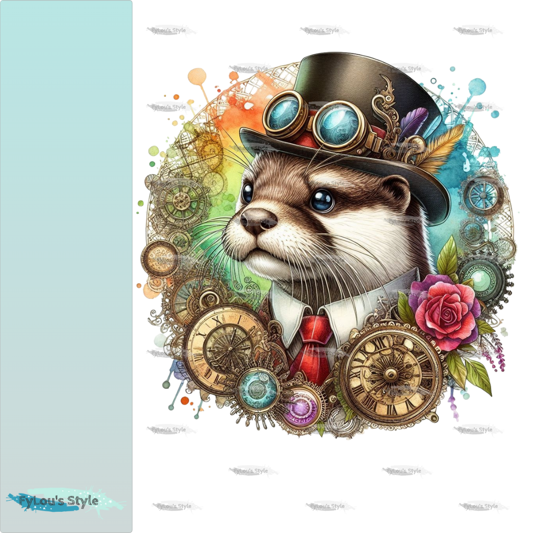 Bügelbild Steampunk Otter #2 Fylou's Style