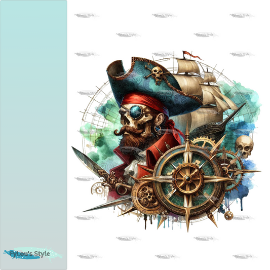 Bügelbild Steampunk Pirat #1 Fylou's Style