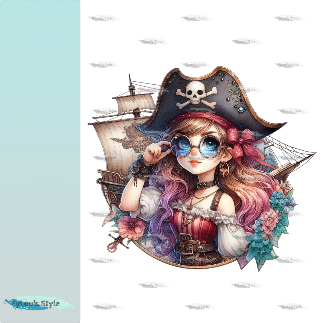 Bügelbild Steampunk Piraten Mädchen #3 Fylou's Style