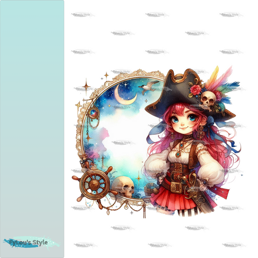 Bügelbild Steampunk Piraten Mädchen #4 Fylou's Style