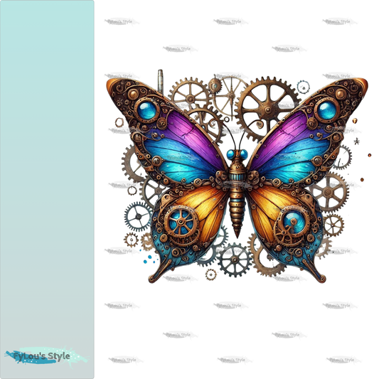 Bügelbild Steampunk Schmetterling #2 Fylou's Style