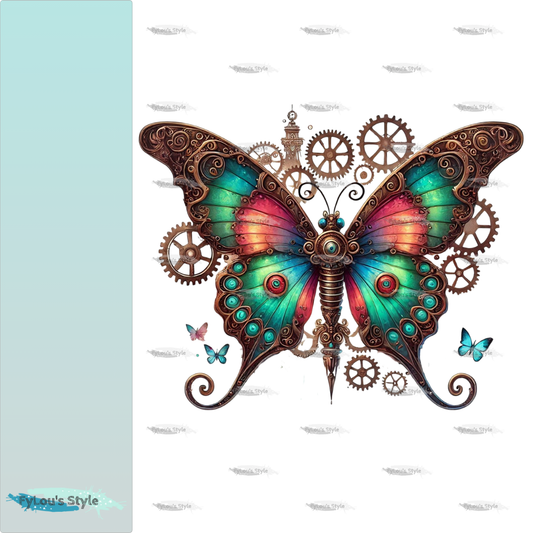 Bügelbild Steampunk Schmetterling #3 Fylou's Style