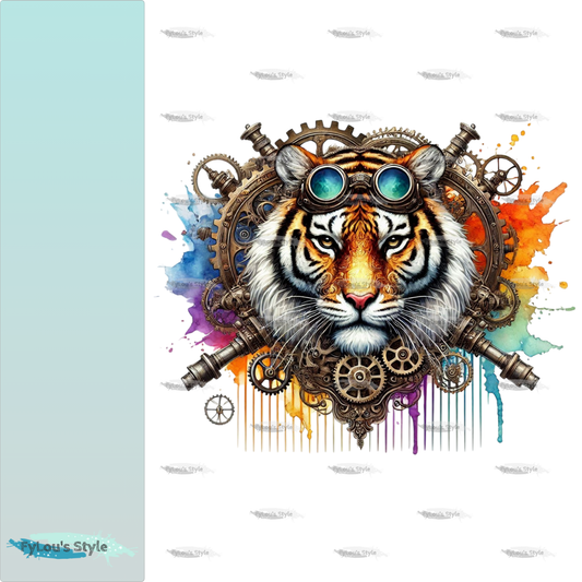 Bügelbild Steampunk Tiger #2 Fylou's Style