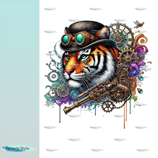 Bügelbild Steampunk Tiger #3 Fylou's Style