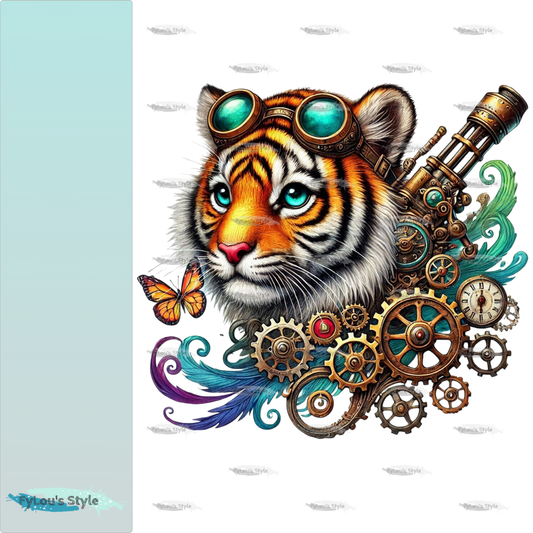 Bügelbild Steampunk Tiger #4 Fylou's Style