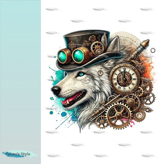 Bügelbild Steampunk Steampunk Wolf #3 Fylou's Style