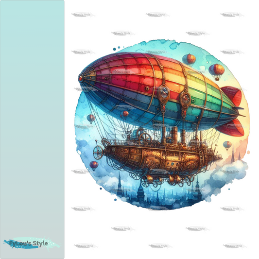 Bügelbild Steampunk Zepelin Fylou's Style