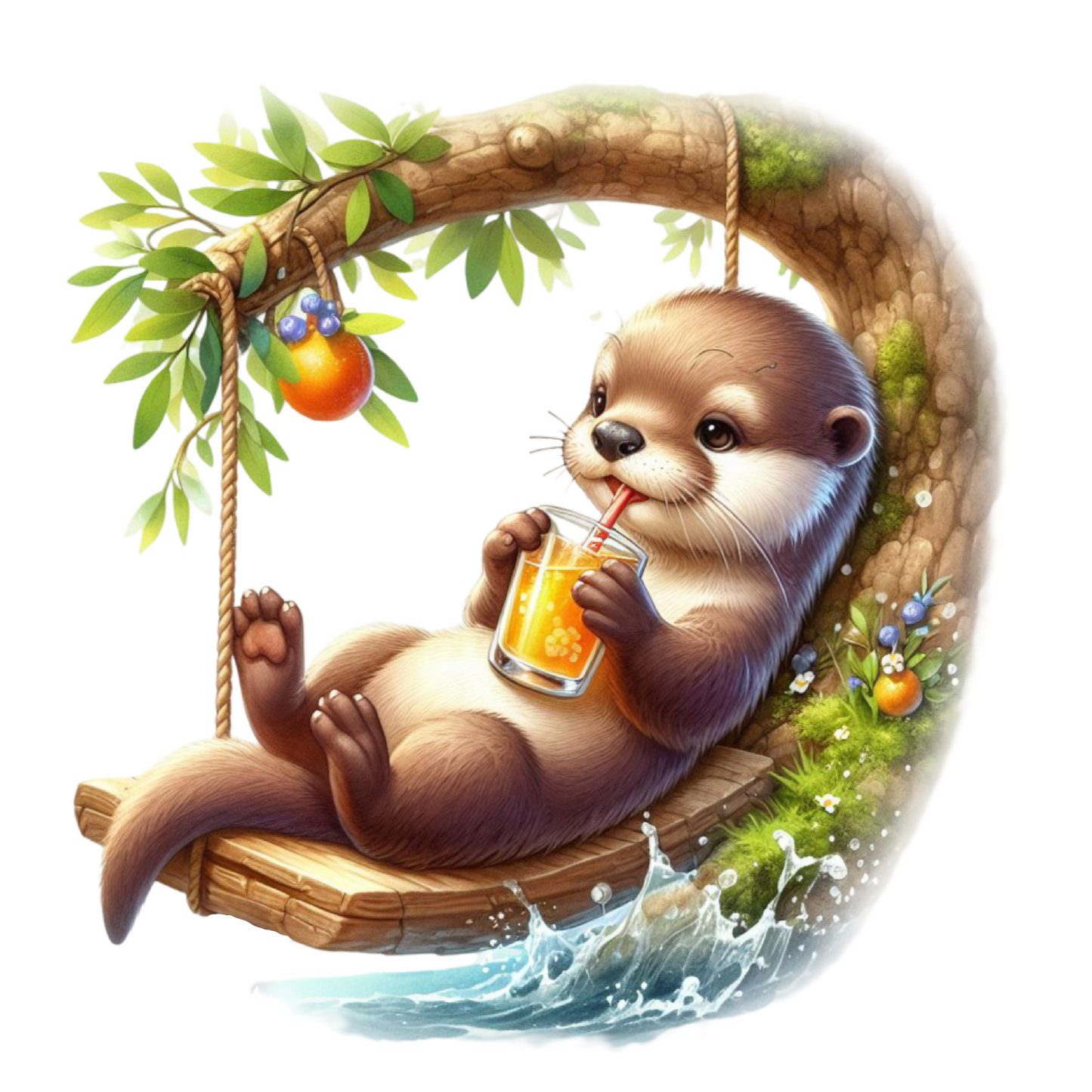 Iron-on Image Beach Otter #10