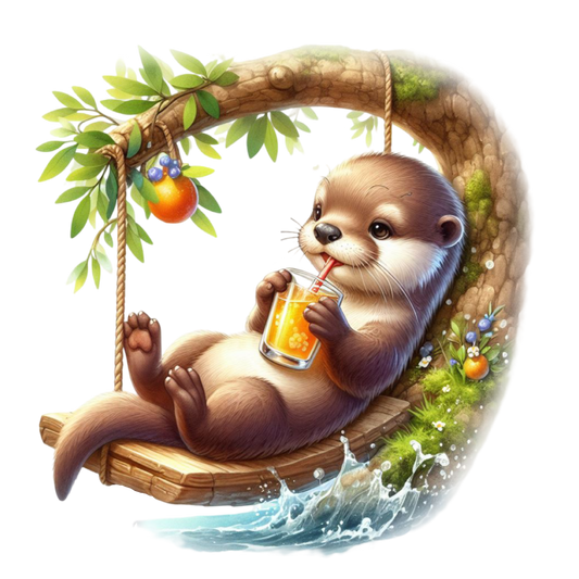 Bügelbild Strand Otter #10