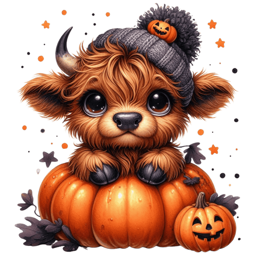 Bügelbild Süße Halloween Highland Kuh #2