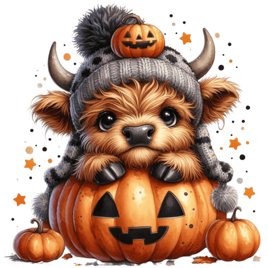Bügelbild Süße Halloween Highland Kuh #3