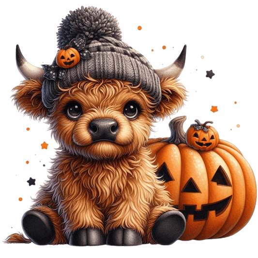 Bügelbild Süße Halloween Highland Kuh #4