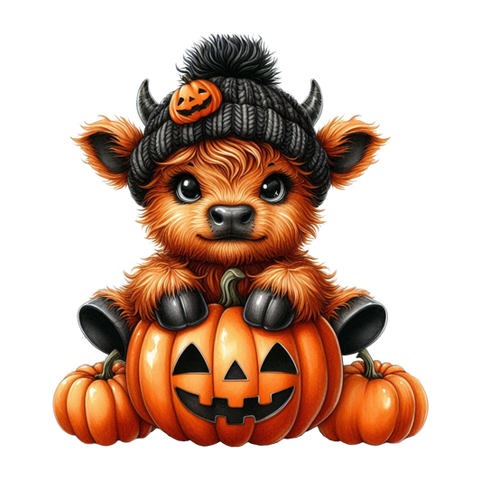 Bügelbild Süße Halloween Highland Kuh #5