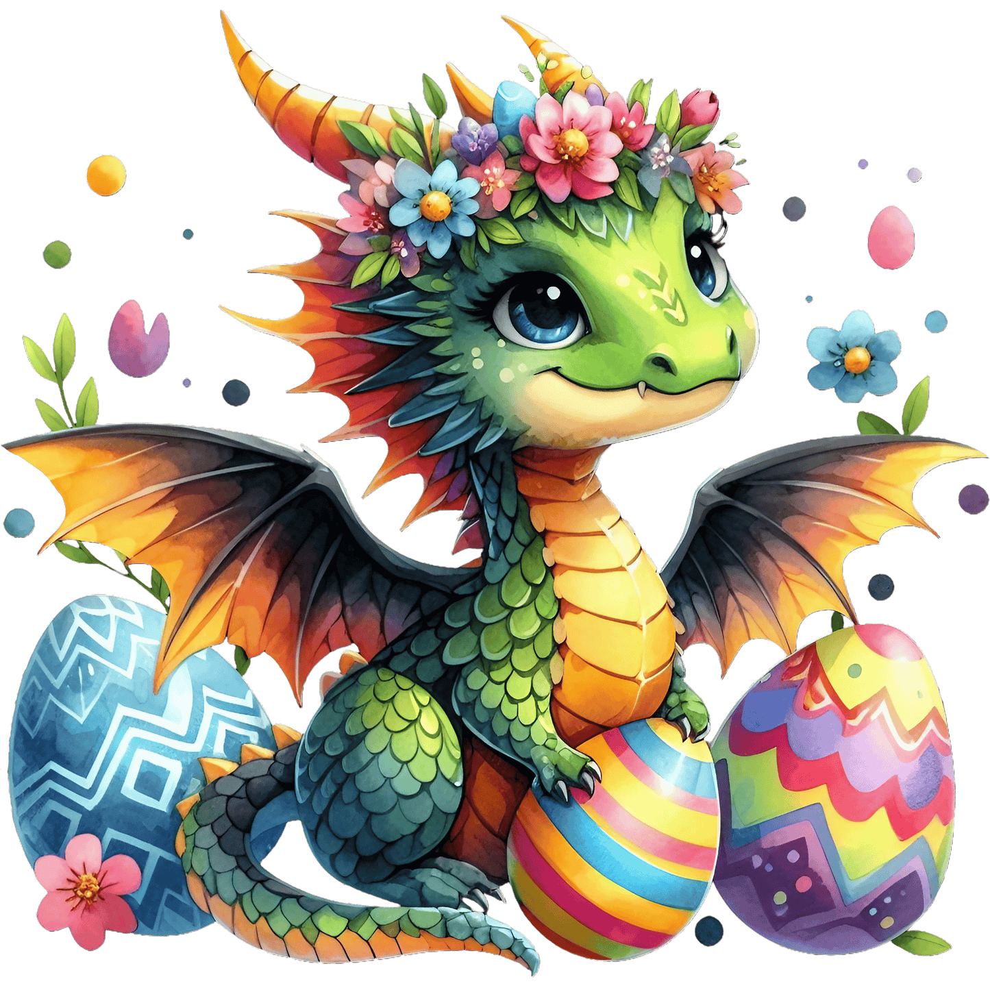 Bügelbild Süße Oster Drachen #12 Fylou's Style