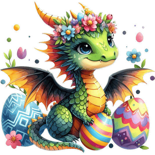 Bügelbild Süße Oster Drachen #12 Fylou's Style