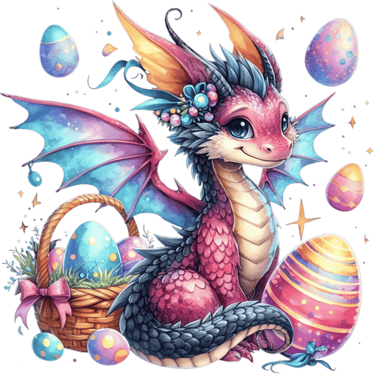 Bügelbild Süße Oster Drachen #19 Fylou's Style