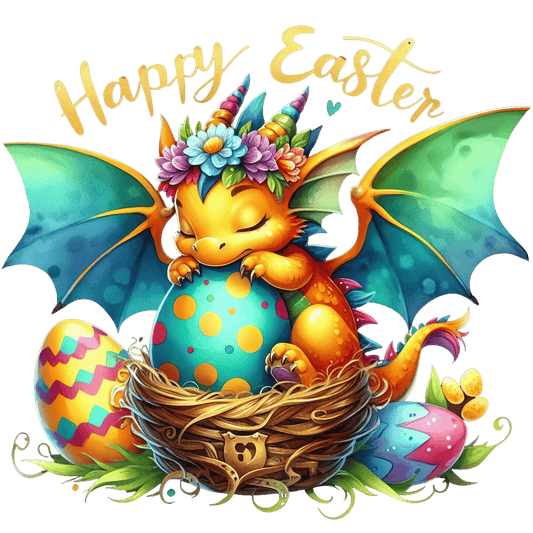 Bügelbild Süße Oster Drachen #2 Fylou's Style