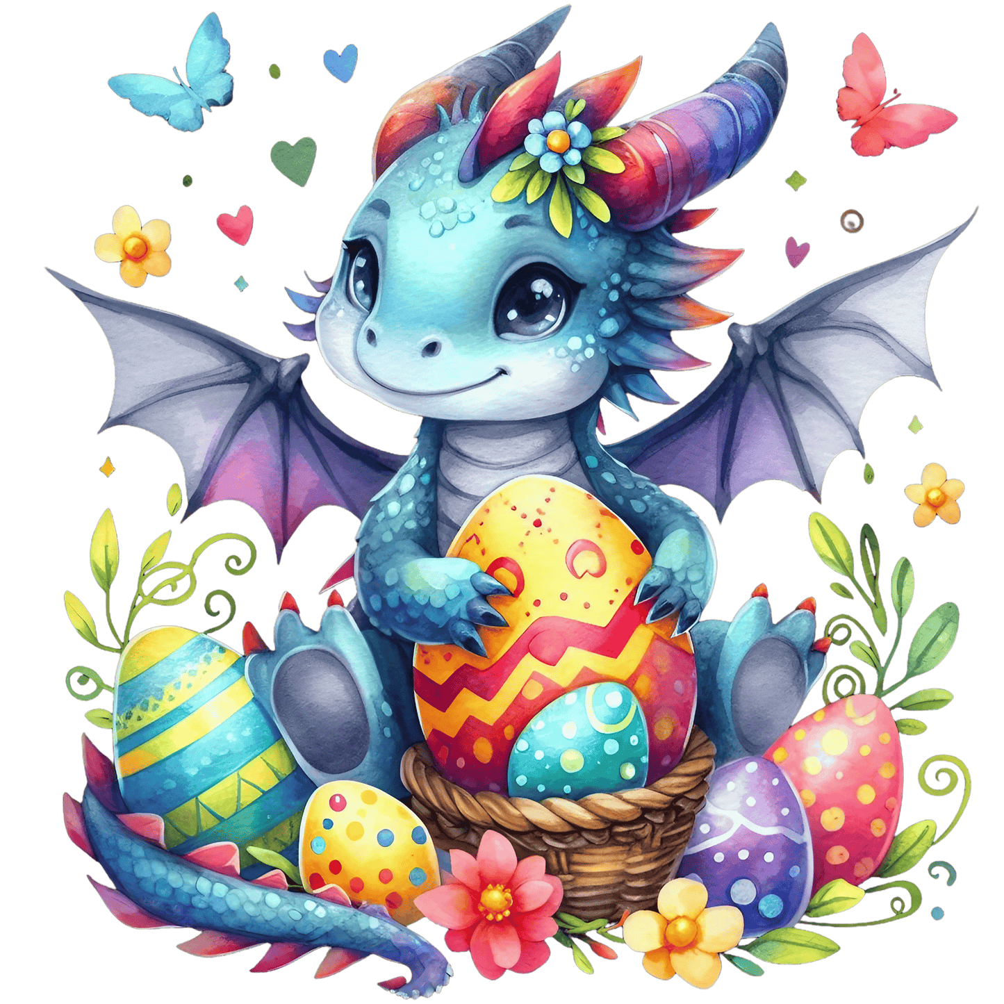 Bügelbild Süße Oster Drachen #9 Fylou's Style