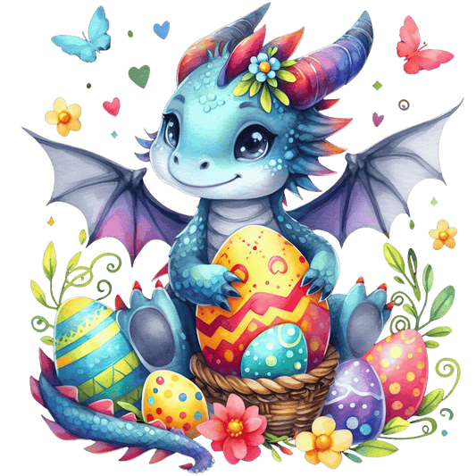 Bügelbild Süße Oster Drachen #9 Fylou's Style