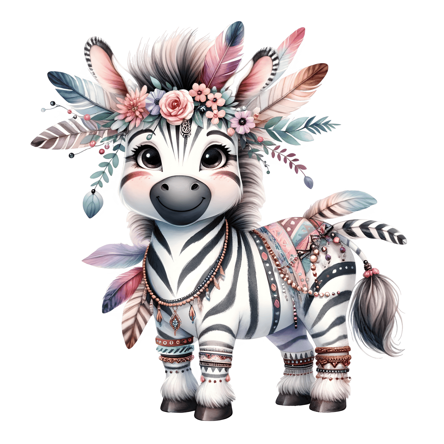 Bügelbild süßes Boho Zebra Fylou's Style