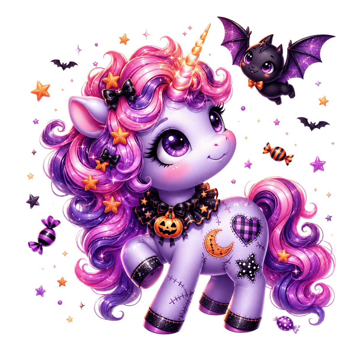 Bügelbild Süßes Halloween Einhorn #11