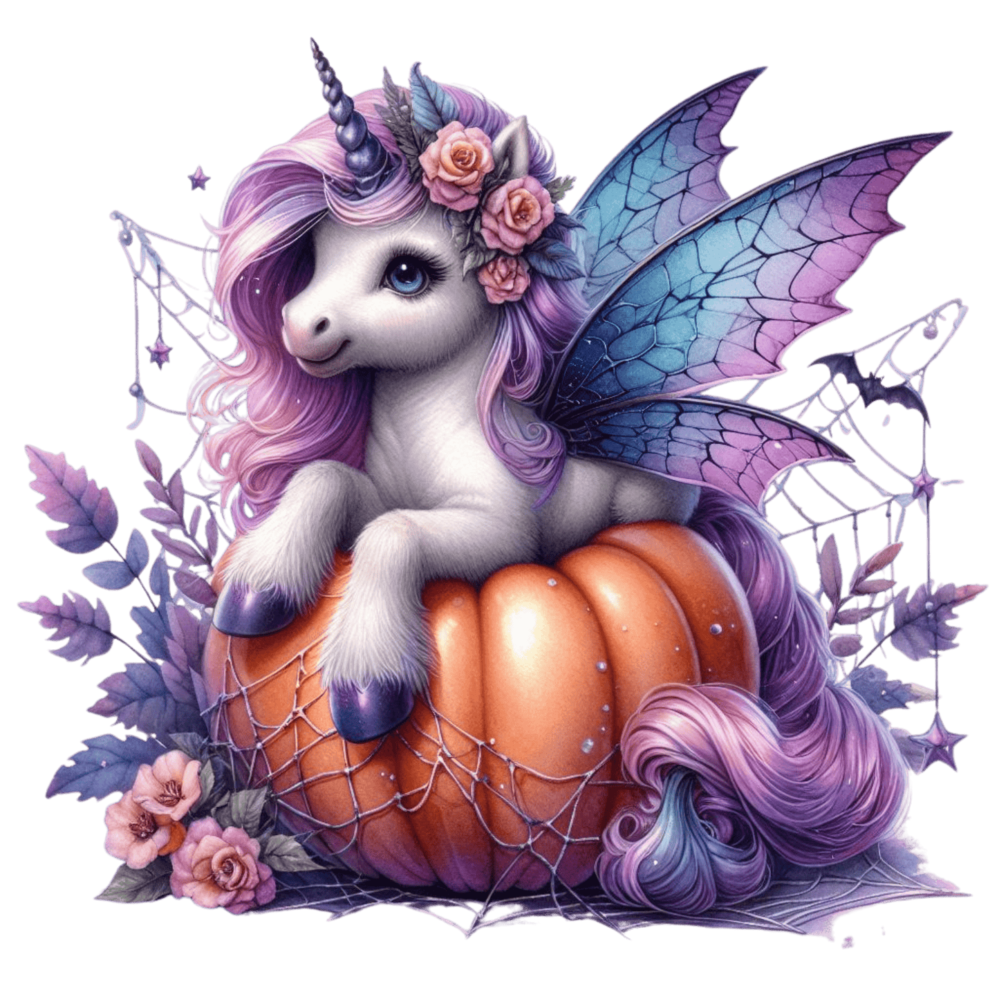 Bügelbild Süßes Halloween Einhorn #2