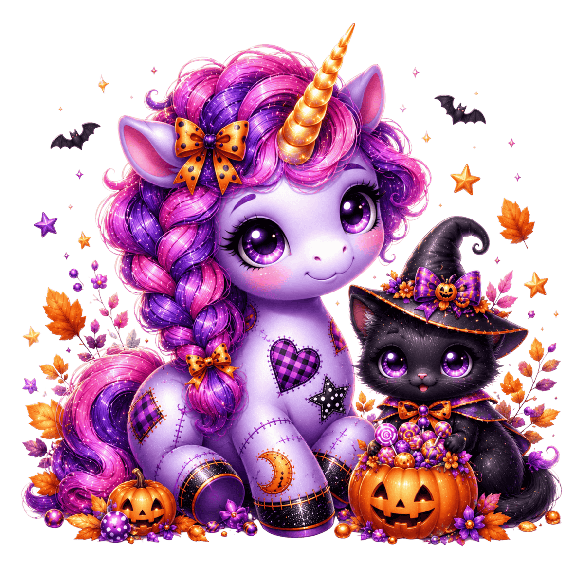 Bügelbild Süßes Halloween Einhorn #5