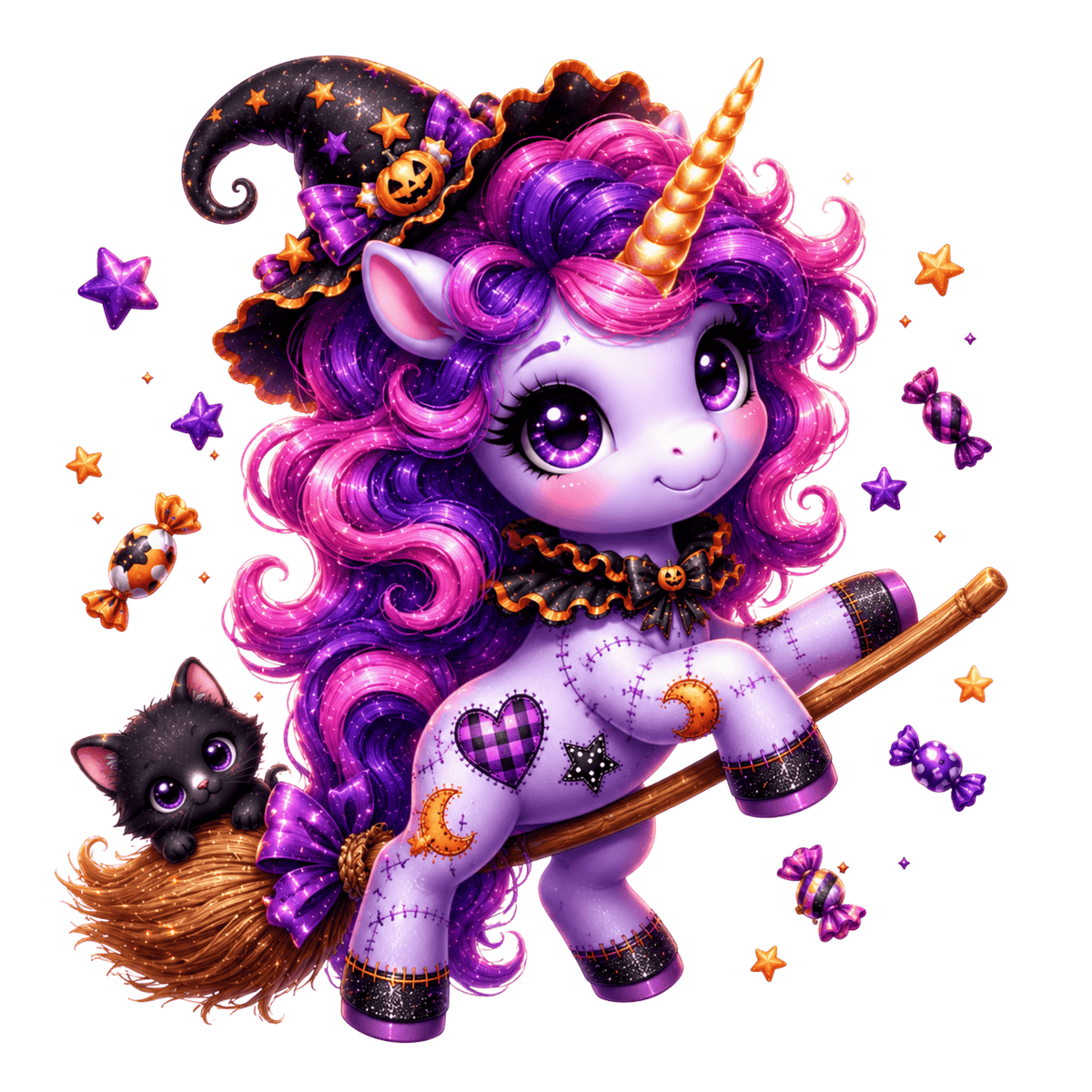 Bügelbild Süßes Halloween Einhorn #6