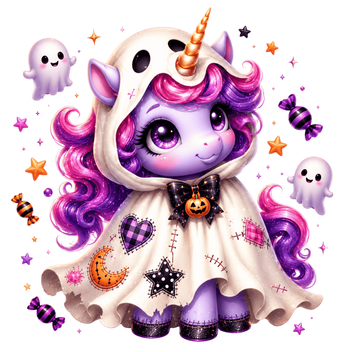 Bügelbild Süßes Halloween Einhorn #8
