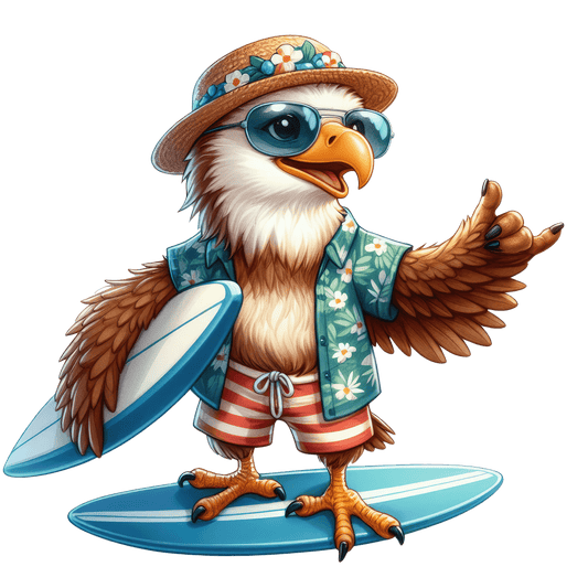 Bügelbild Summer Animal Surfing #7 Fylou's Style