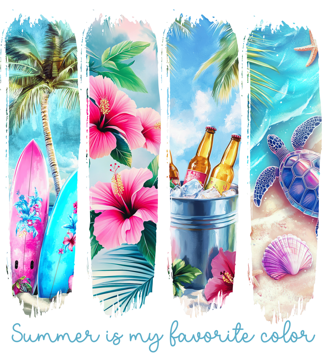 Bügelbild Summer is my Favorit Color Fylou's Style