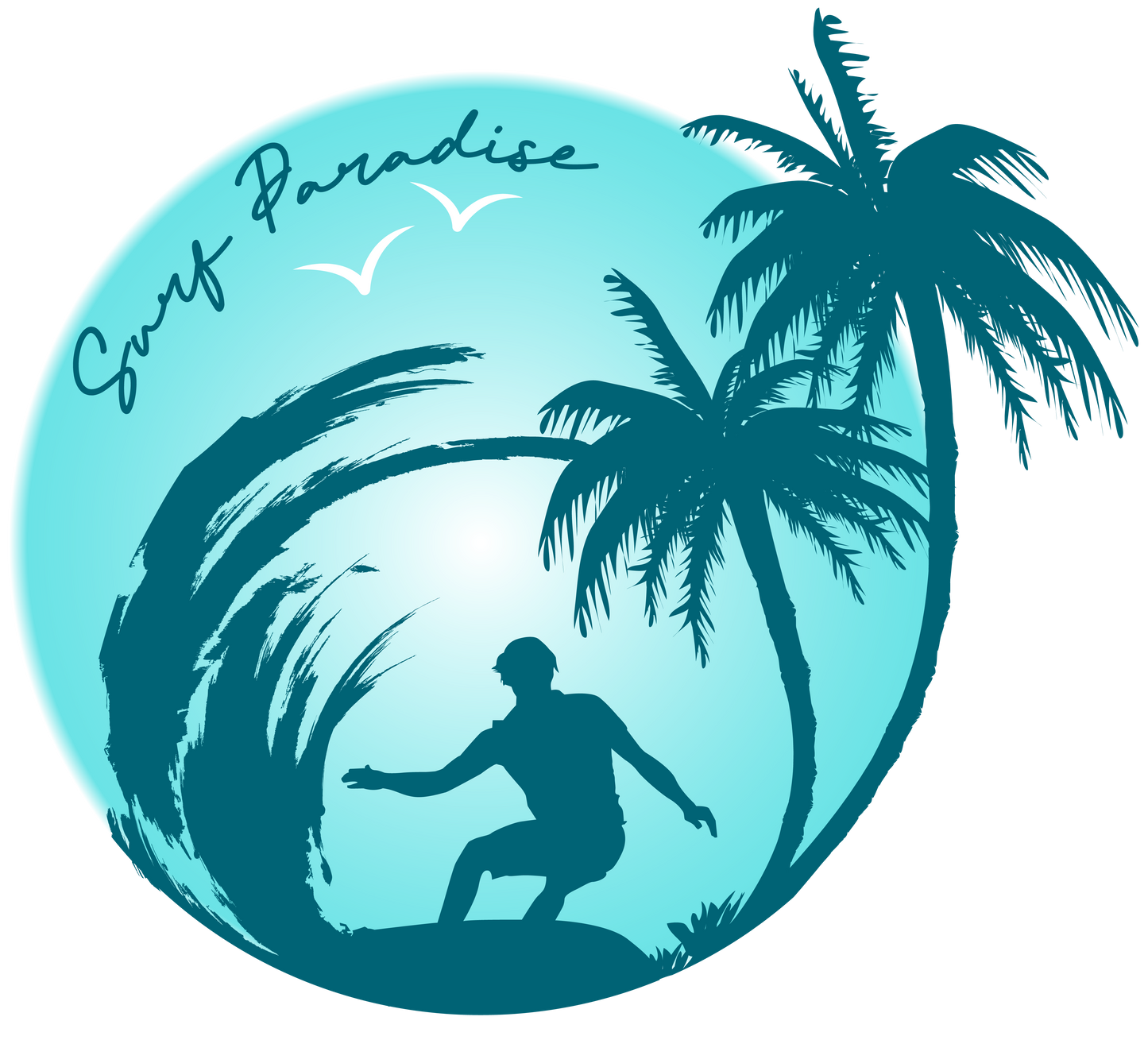 Bügelbild Surf Paradise Summer