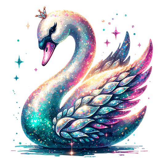 Bügelbild glitzernder Schwan Fylou's Style