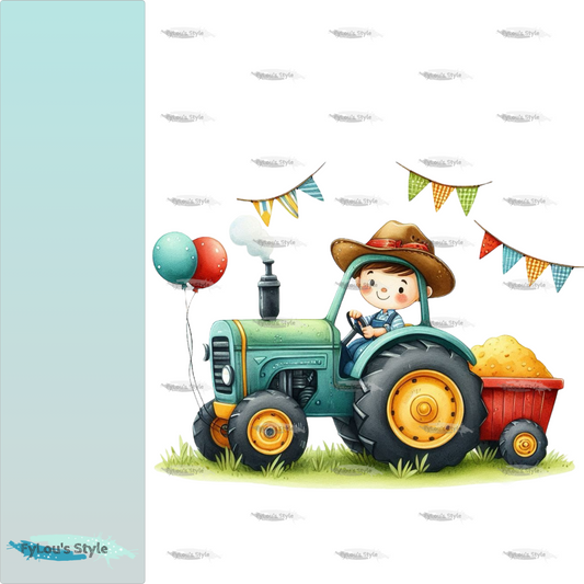 Bügelbild Traktor Geburtstag #2