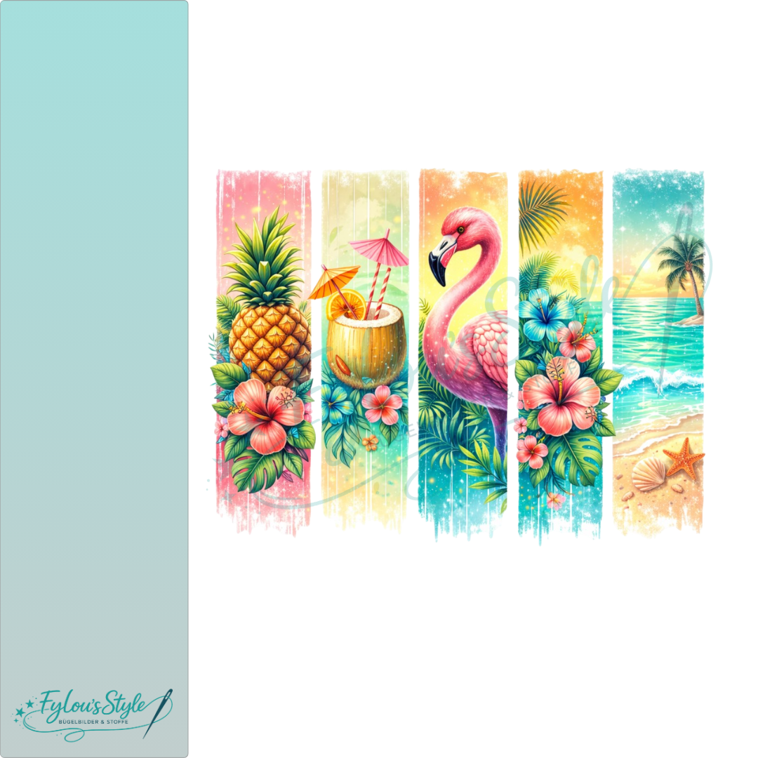 Bügelbild Streifen Motivwelt "Tropischer Sommer"