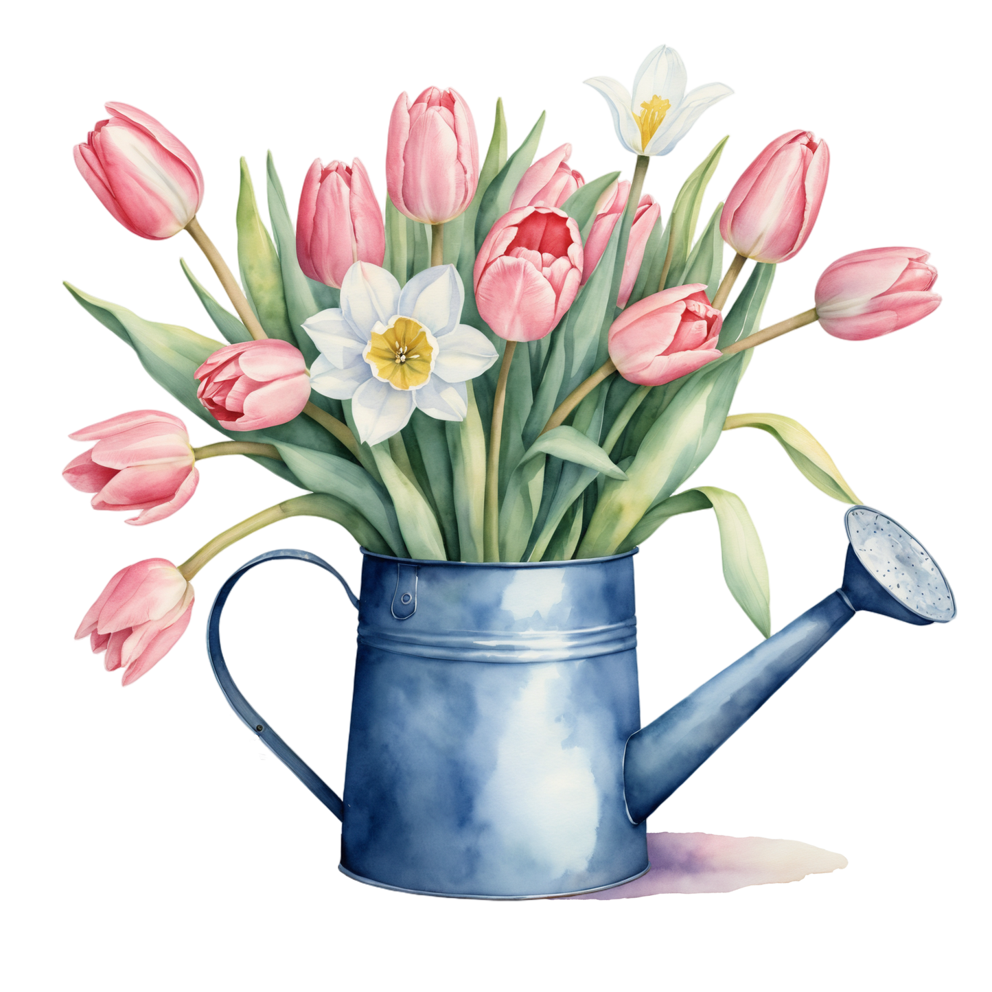 Bügelbild Tulpen in Gießkanne #1 Fylou's Style