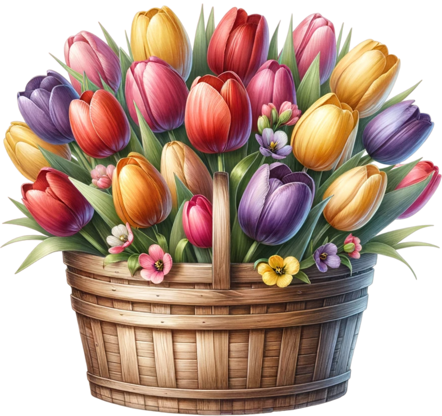 Bügelbild Tulpenkorb Fylou's Style