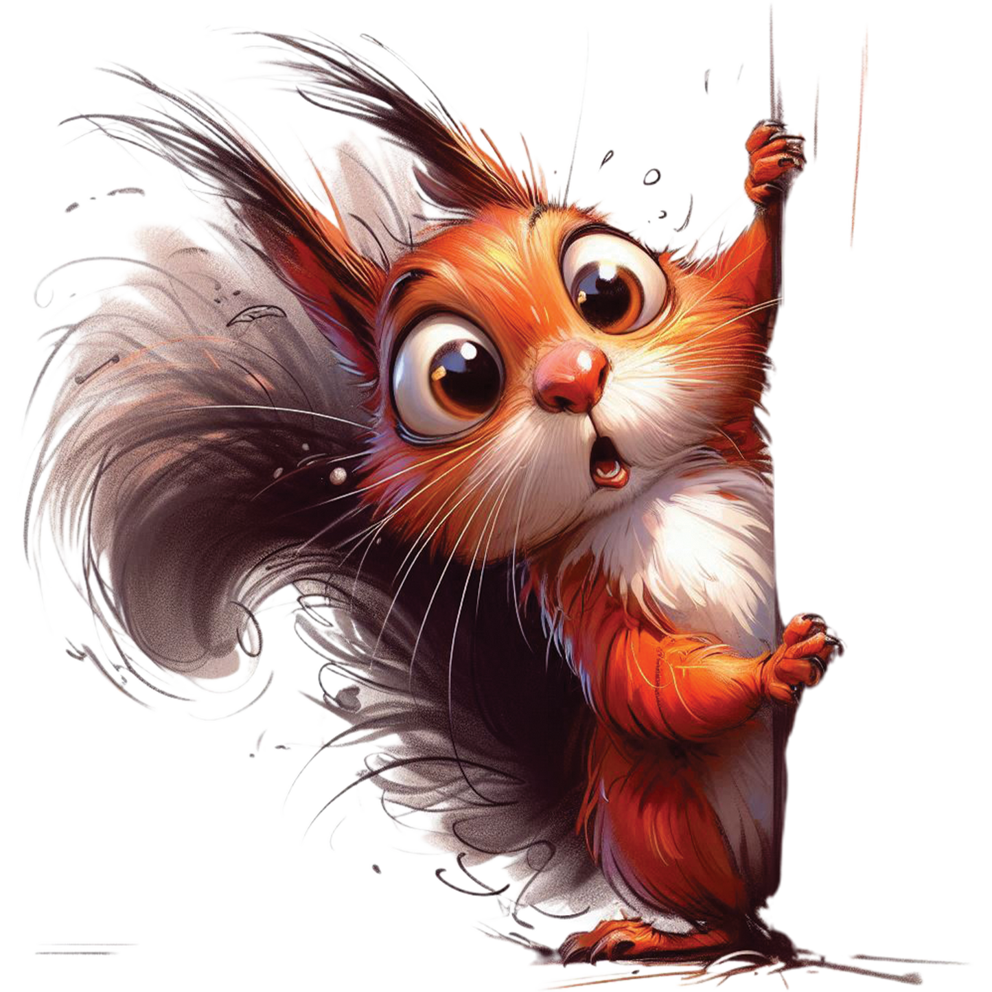 Bügelbild Verrücktes guck Guck Eichhörnchen #2